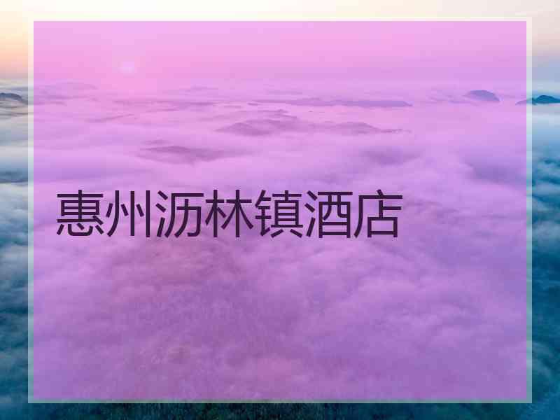 惠州沥林镇酒店