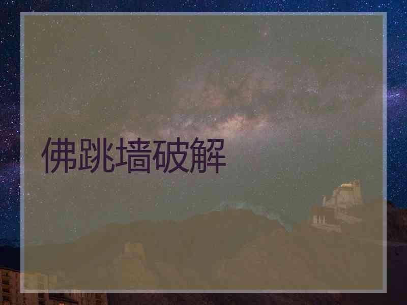 佛跳墙破解
