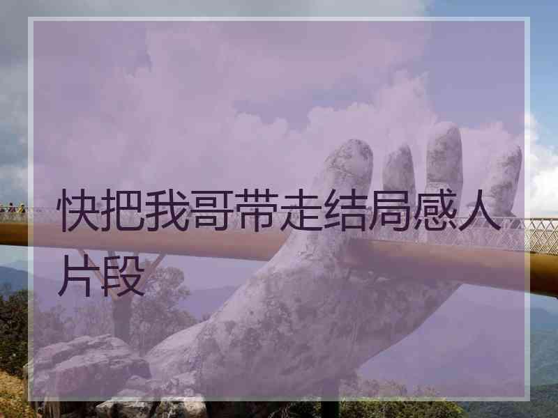 快把我哥带走结局感人片段