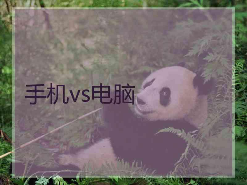 手机vs电脑