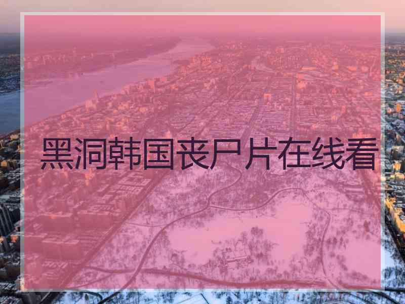 黑洞韩国丧尸片在线看