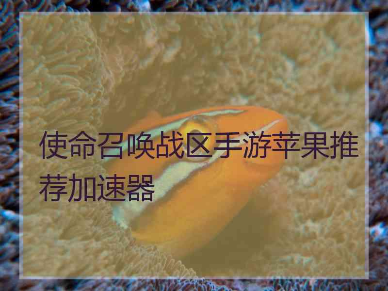 使命召唤战区手游苹果推荐加速器