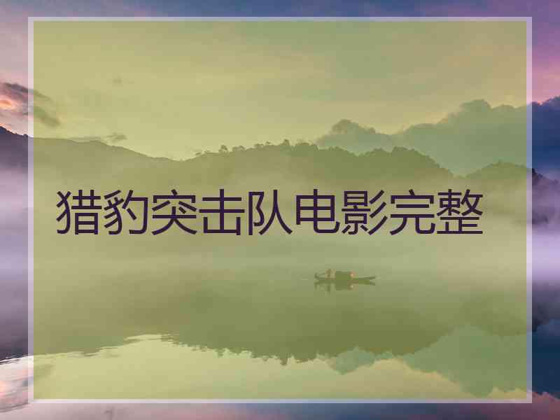 猎豹突击队电影完整