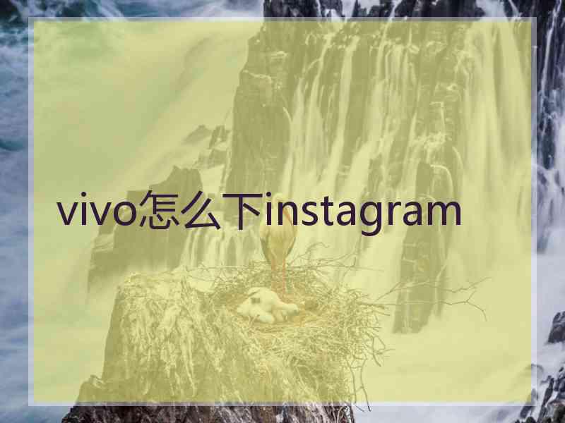 vivo怎么下instagram