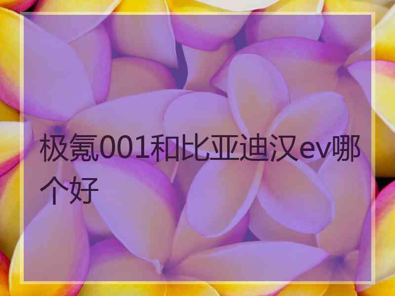 极氪001和比亚迪汉ev哪个好