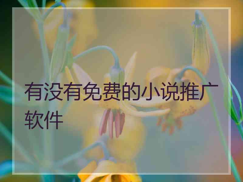 有没有免费的小说推广软件