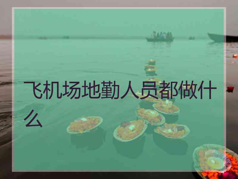 飞机场地勤人员都做什么
