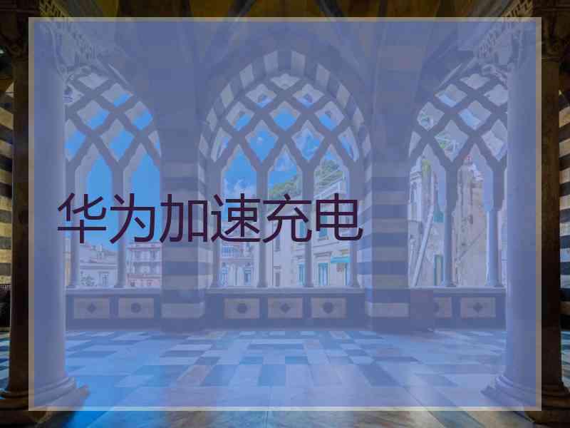 华为加速充电