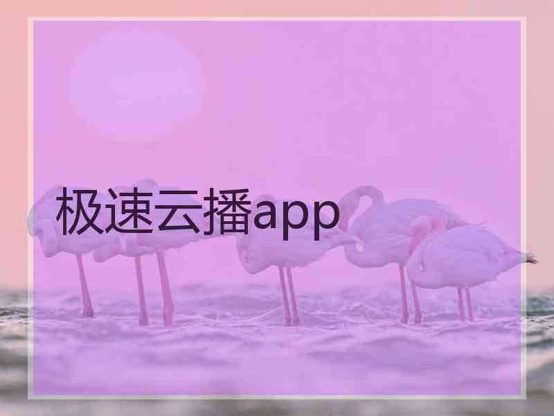 极速云播app