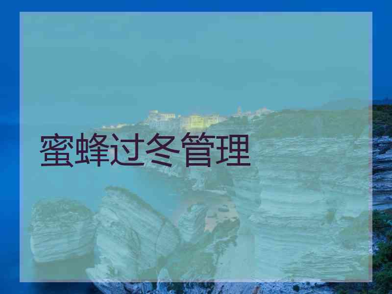 蜜蜂过冬管理