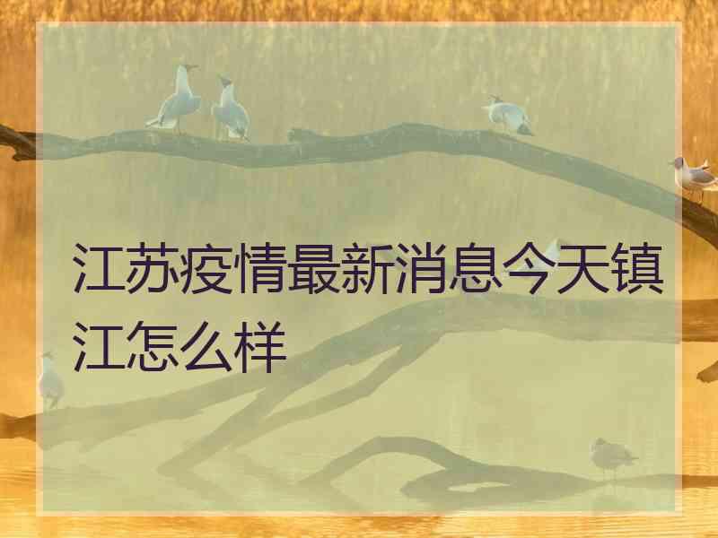 江苏疫情最新消息今天镇江怎么样