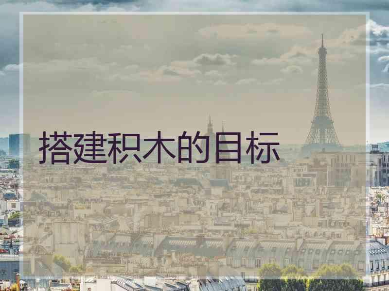 搭建积木的目标