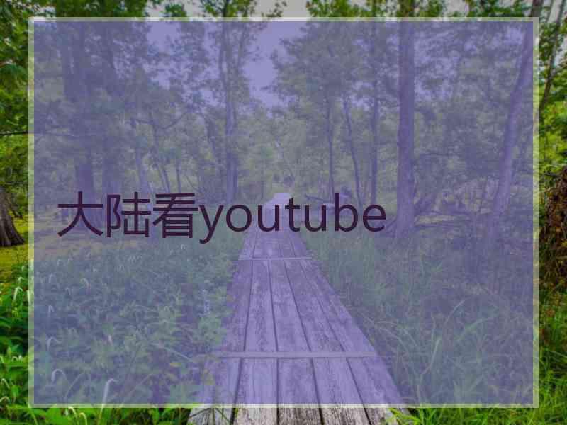 大陆看youtube