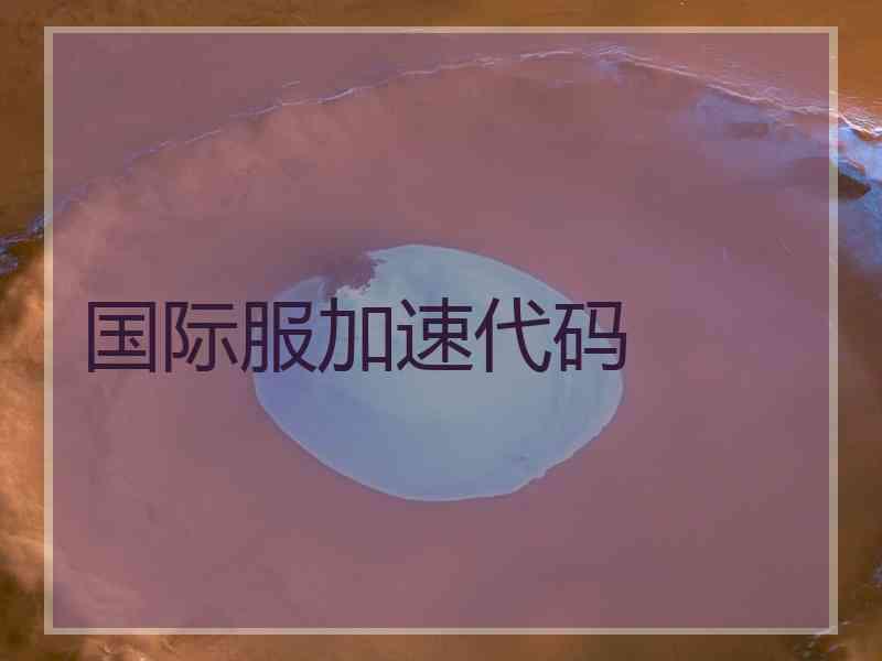 国际服加速代码