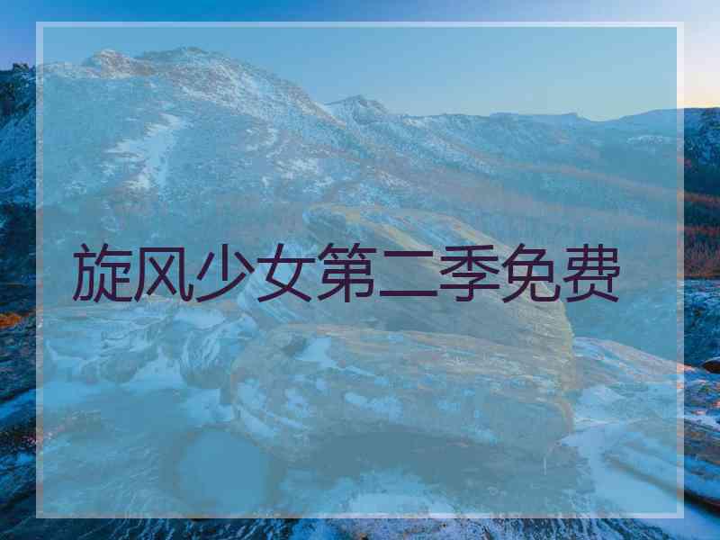 旋风少女第二季免费