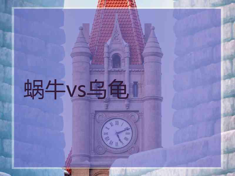 蜗牛vs乌龟
