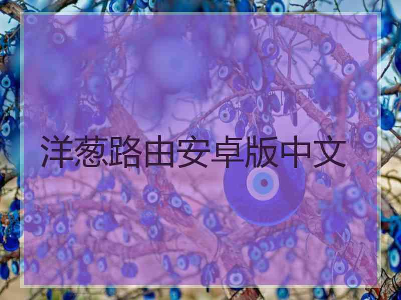 洋葱路由安卓版中文