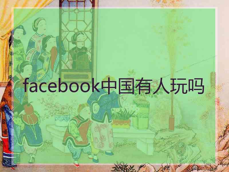 facebook中国有人玩吗
