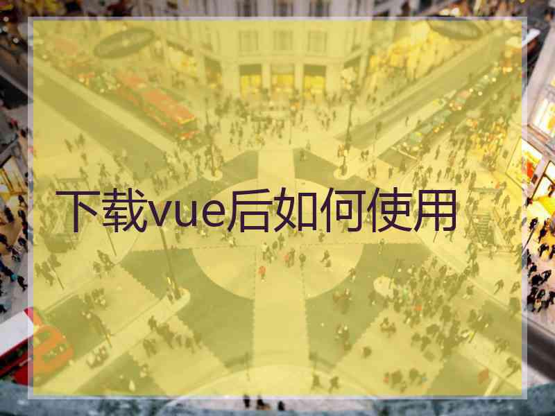 下载vue后如何使用
