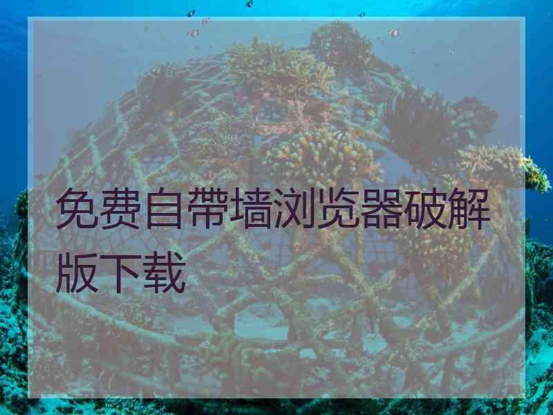 免费自帶墙浏览器破解版下载