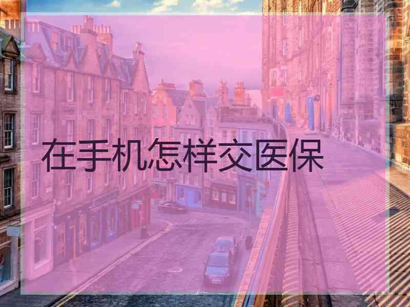 在手机怎样交医保