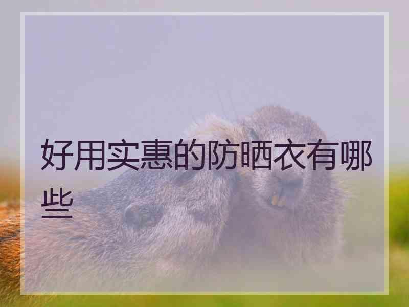 好用实惠的防晒衣有哪些