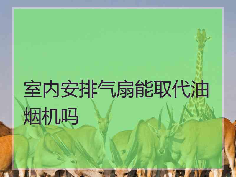 室内安排气扇能取代油烟机吗