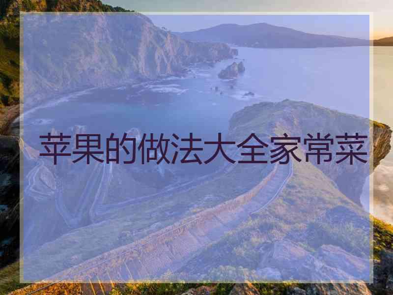 苹果的做法大全家常菜